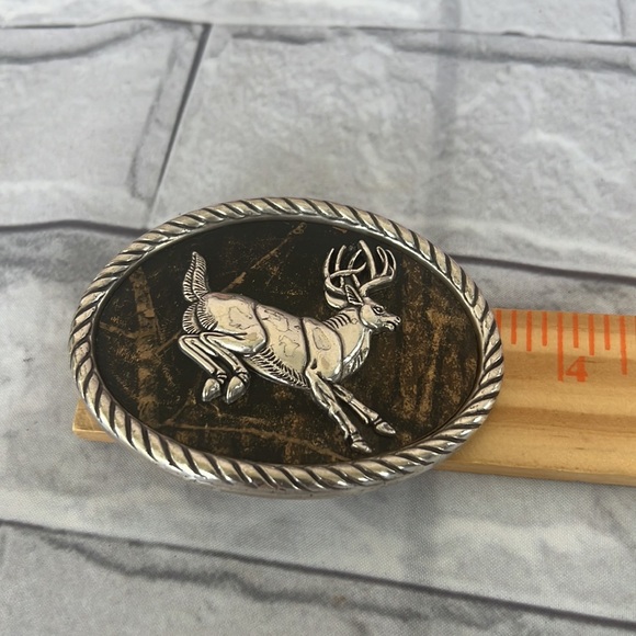 Vintage NOCONA 🦌 leaping Elk Hunting silver tone bucket - Picture 3 of 4